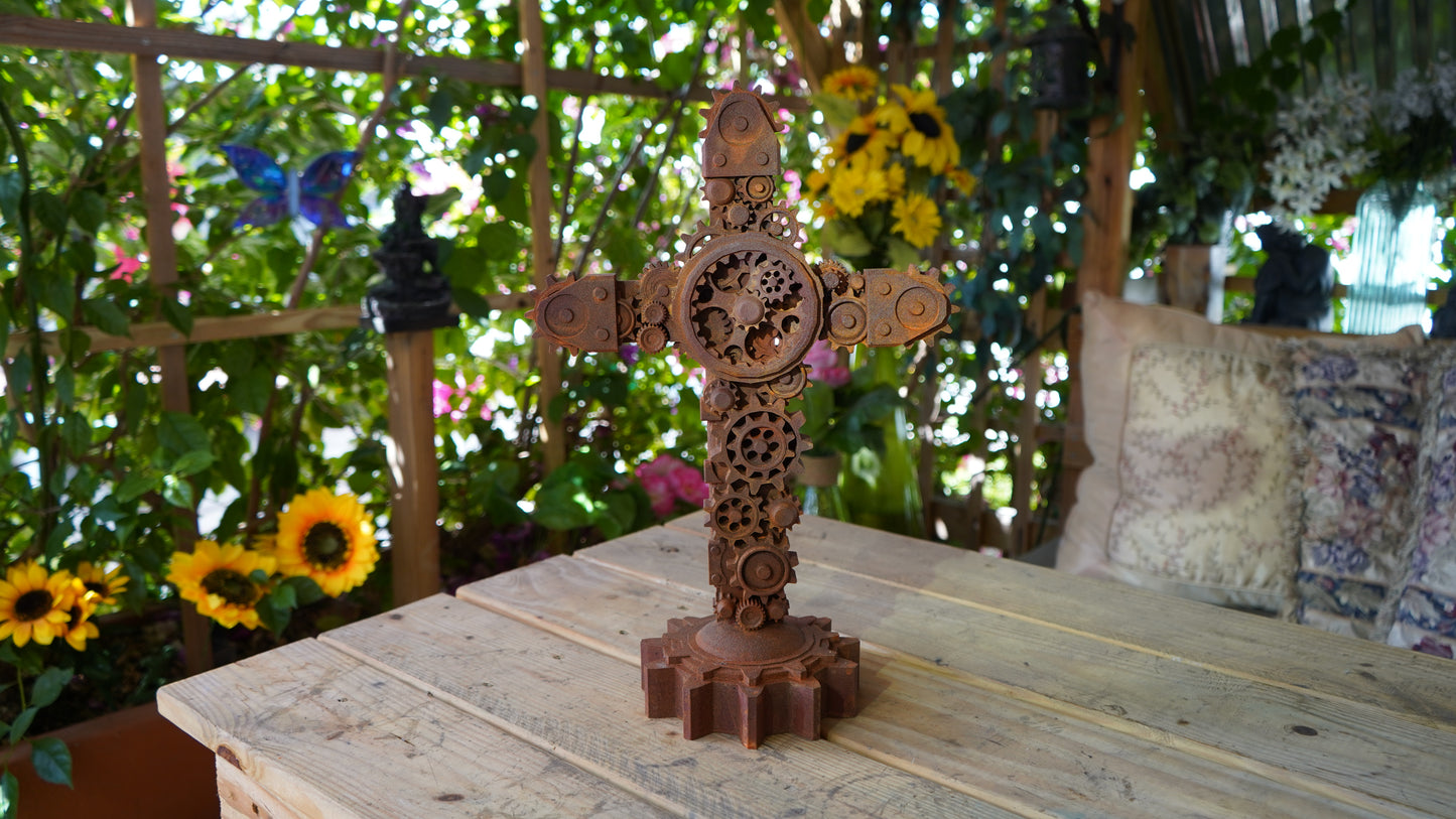 Industrial Gear Cross (Rust)