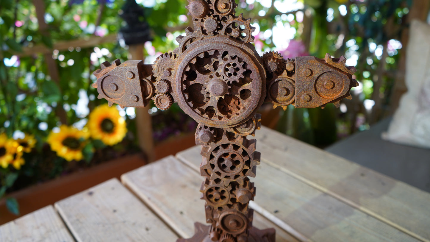 Industrial Gear Cross (Rust)