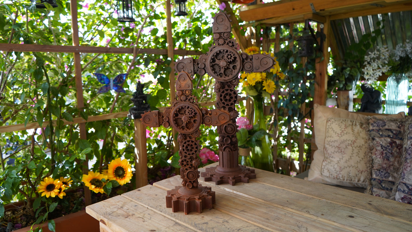 Industrial Gear Cross (Rust)