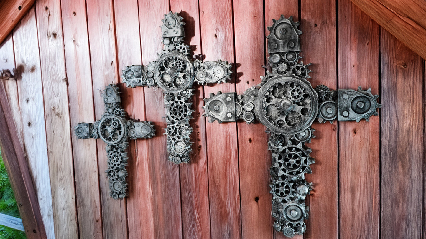 Industrial Gear Cross (Liquid Steel)