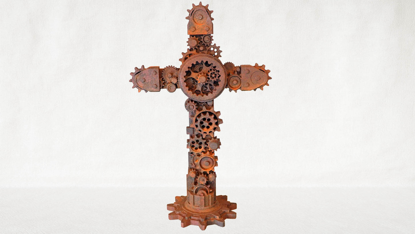 Industrial Gear Cross (Rust)