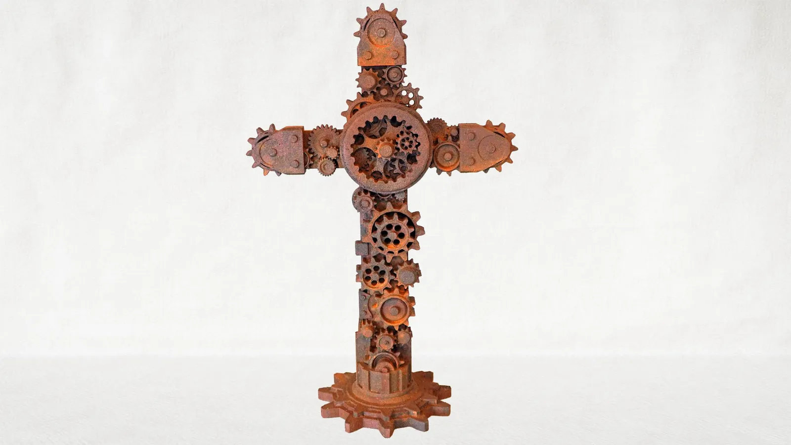 Rust finish gear cross